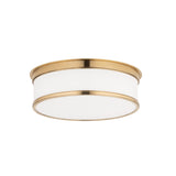 Lighting - Flush Mount Geneva 3 Light Flush Mount // Aged Brass 