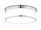 Lighting - Flush Mount Geneva 3 Light Flush Mount // Polished Nickel 