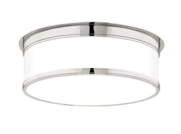 Lighting - Flush Mount Geneva 3 Light Flush Mount // Polished Nickel 