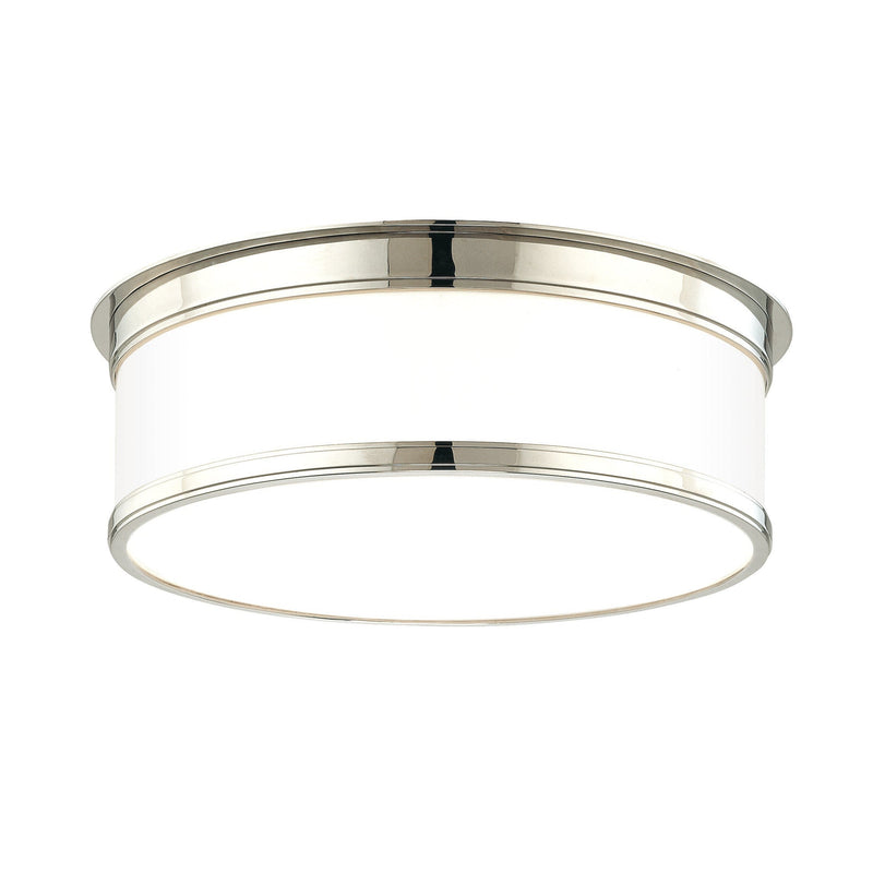 Lighting - Flush Mount Geneva 3 Light Flush Mount // Polished Nickel 