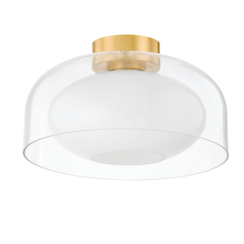 Lighting - Flush Mount Giovanna 1 Light Flush Mount // Aged Brass 