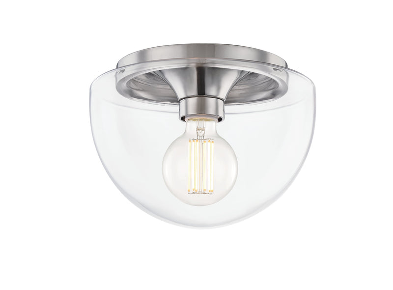 Lighting - Flush Mount Grace 1 Light Small Flush Mount // Polished Nickel 