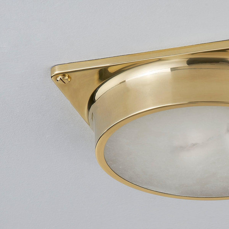 Lighting - Flush Mount Greenwich 1 Light Flush Mount // Aged Brass 