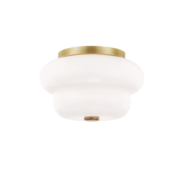 Lighting - Flush Mount Hazel 2 Light Flush Mount // Aged Brass 