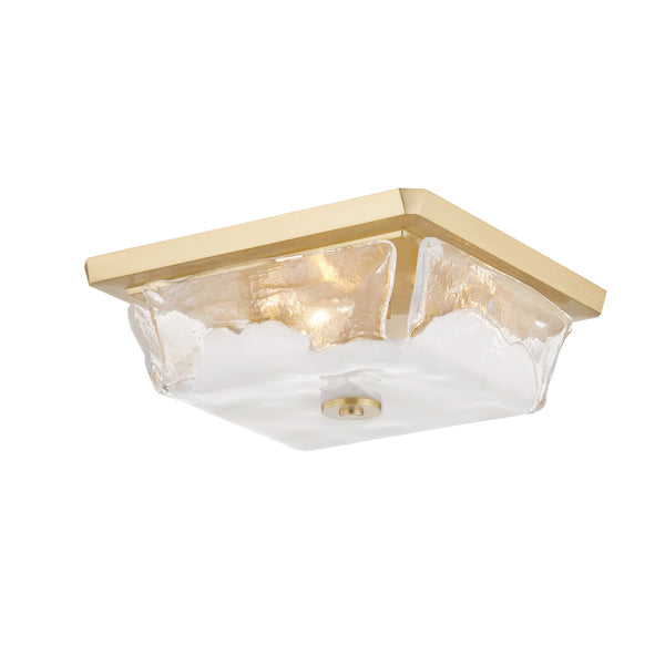 Lighting - Flush Mount Hines 3 Light Flush Mount // Aged Brass 