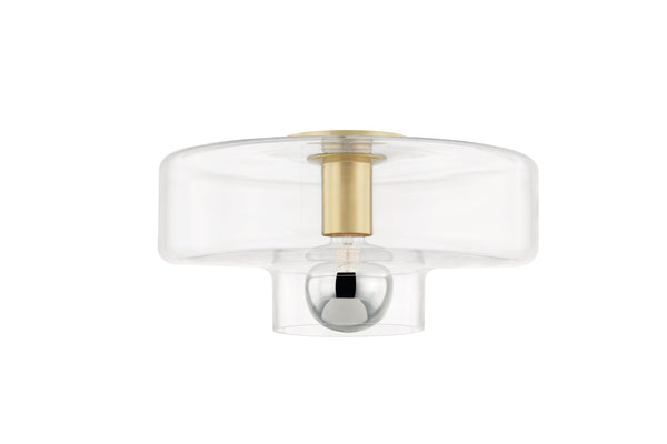 Lighting - Flush Mount Iona 1 Light Flush Mount // Aged Brass 