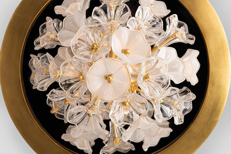 Lighting - Flush Mount Jasmine 1 Light Flush Mount // Gold Leaf 