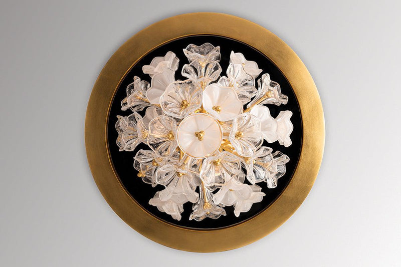 Lighting - Flush Mount Jasmine 1 Light Flush Mount // Gold Leaf 