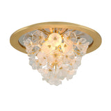 Lighting - Flush Mount Jasmine 1 Light Flush Mount // Gold Leaf 