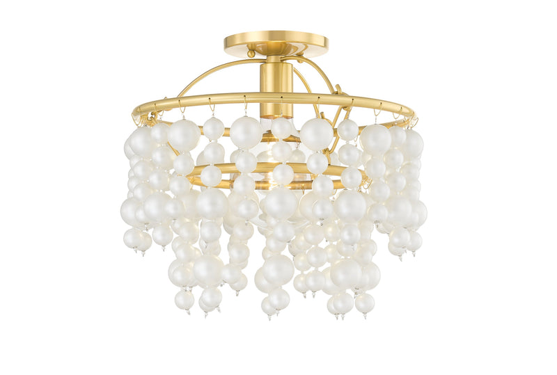 Lighting - Flush Mount Kinsley 1 Light Semi Flush Mount // Aged Brass 