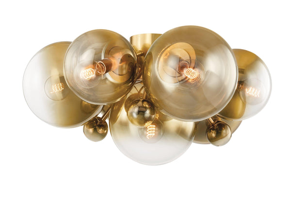 Lighting - Flush Mount Kyoto 7 Light Flush Mount // Vintage Polished Brass 