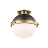 Lighting - Flush Mount Latham 1 Light Small Flush Mount // Aged & Antique Distressed Bronze 