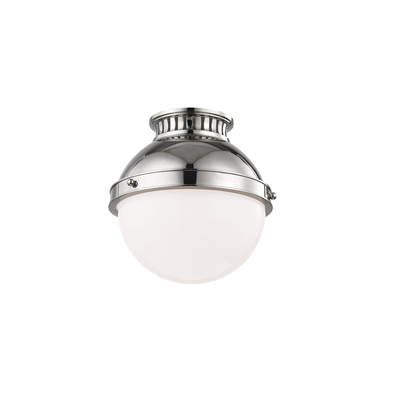 Lighting - Flush Mount Latham 1 Light Small Flush Mount // Polished Nickel 