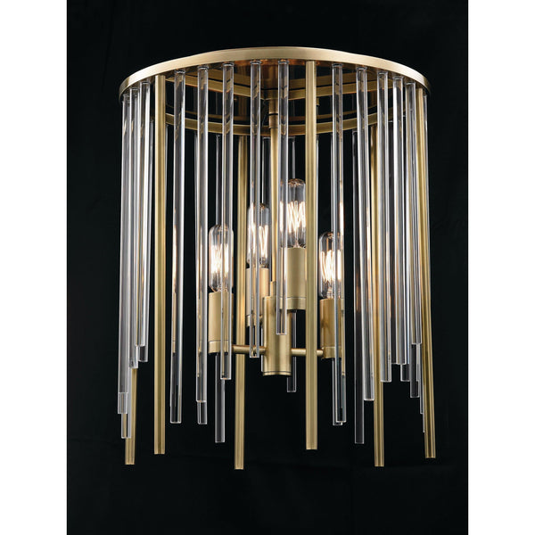 Lighting - Flush Mount Lewis 4 Light Flush Mount // Aged Brass 