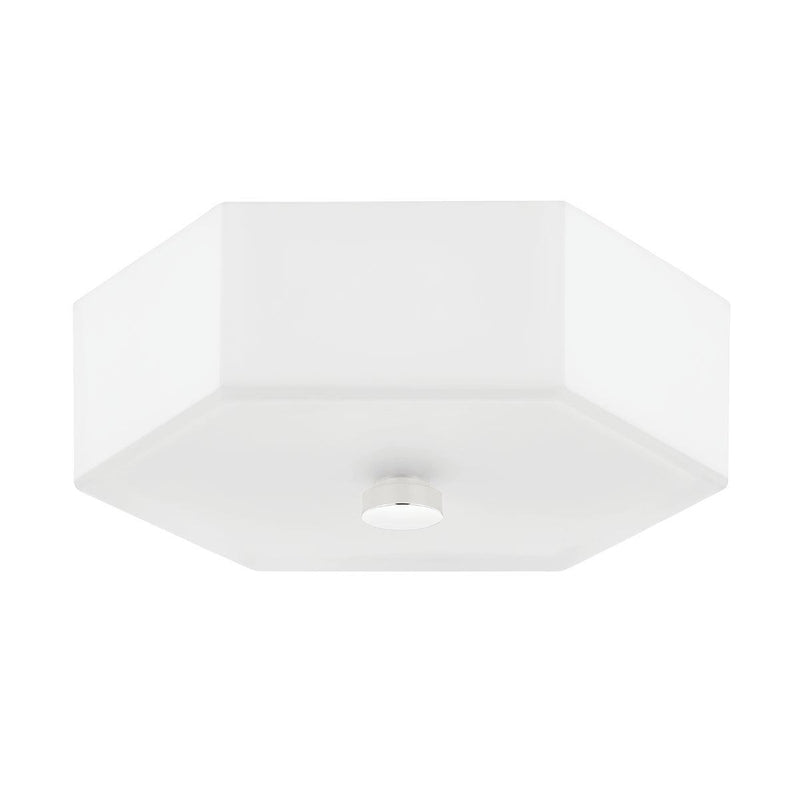 Lighting - Flush Mount Lizzie 2 Light Flush Mount // Aged Brass & Polished Nickel Combo 