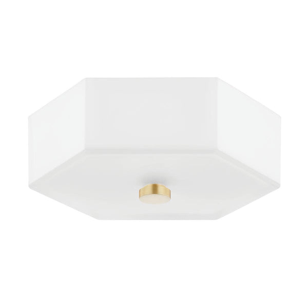 Lighting - Flush Mount Lizzie 2 Light Flush Mount // Aged Brass & Polished Nickel Combo 