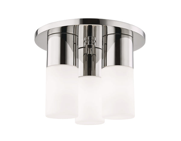 Lighting - Flush Mount Lola 3 Light Flush Mount // Polished Nickel 