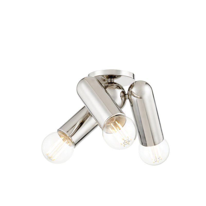 Lighting - Flush Mount Lolly 3 Light Flush Mount // Polished Nickel 