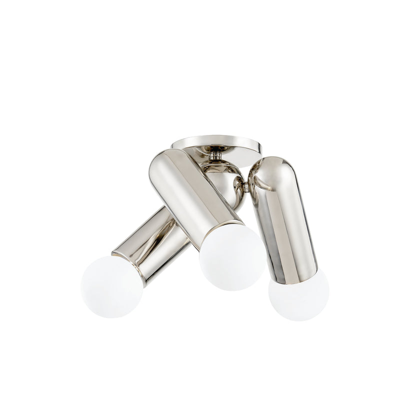 Lighting - Flush Mount Lolly 3 Light Flush Mount // Polished Nickel 