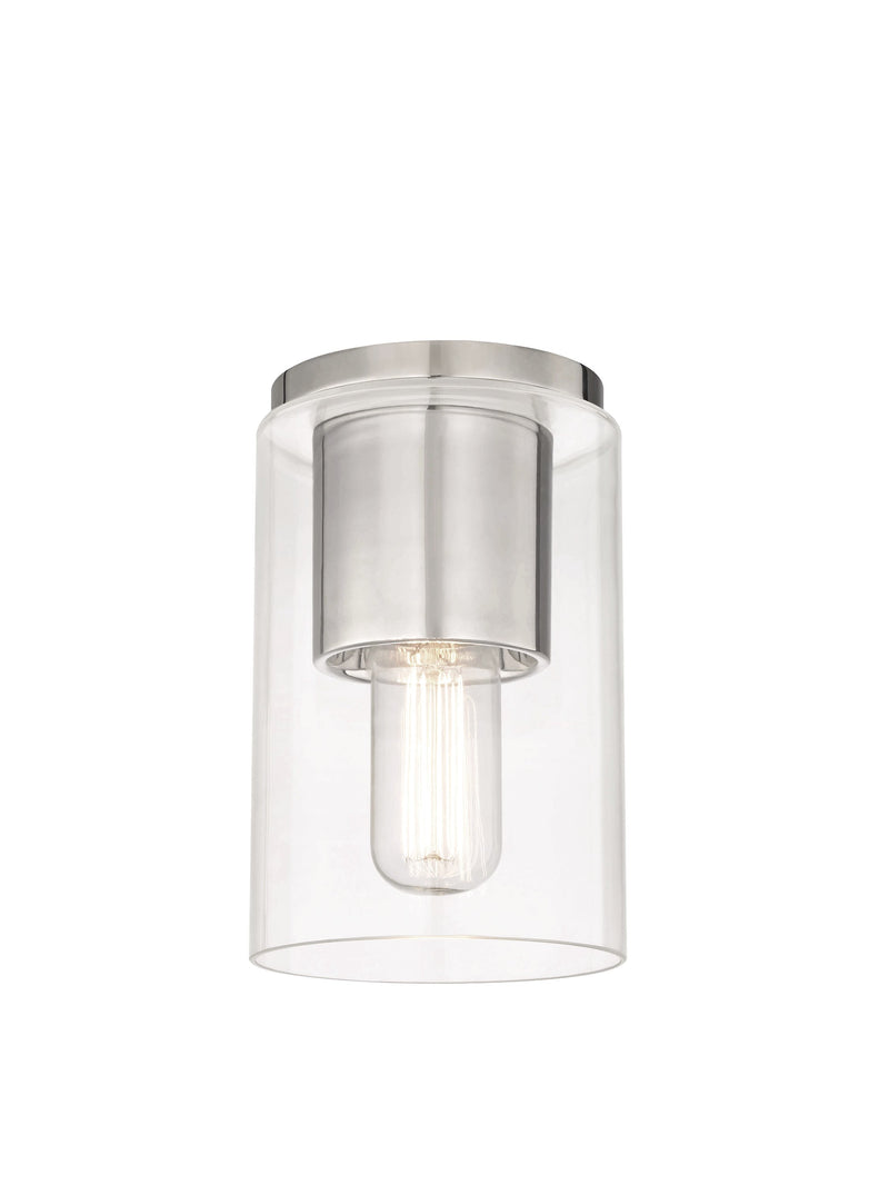 Lighting - Flush Mount Lula 1 Light Flush Mount // Polished Nickel 