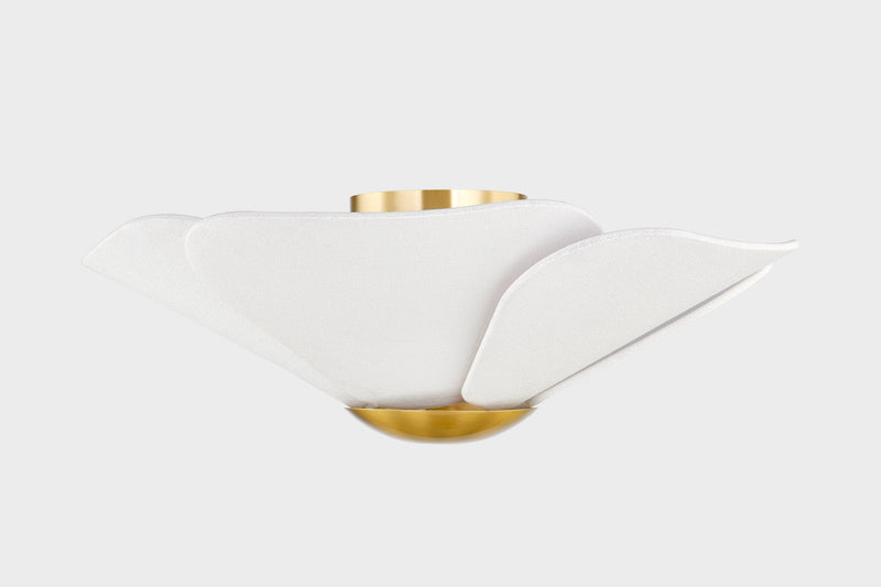 Lighting - Flush Mount Madeline 1 Light Flush Mount // Aged Brass 