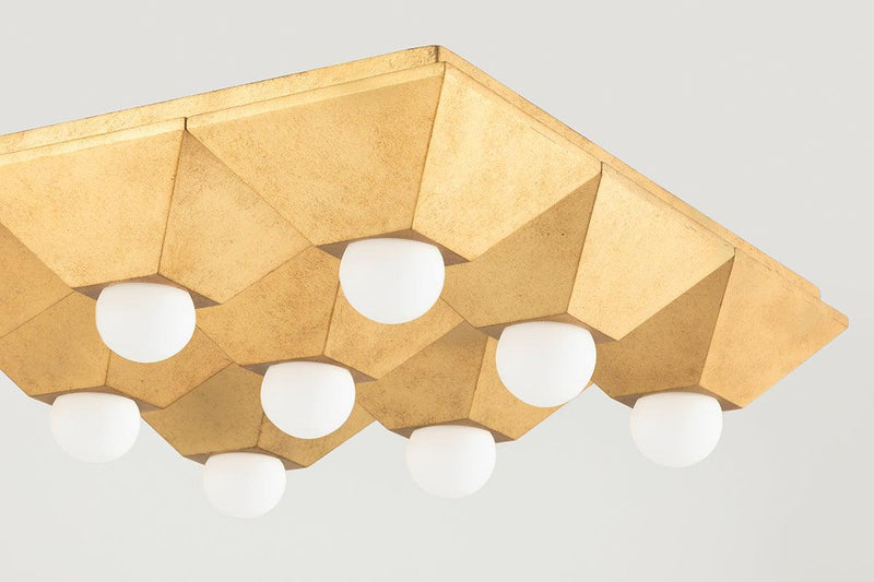 Lighting - Flush Mount Max 9 Light Flush Mount // Vintage Gold Leaf 