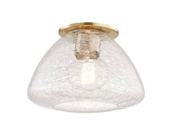 Lighting - Flush Mount Maya 1 Light Small Flush Mount // Aged Brass 