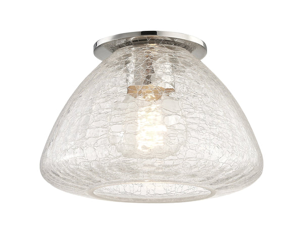 Lighting - Flush Mount Maya 1 Light Small Flush Mount // Polished Nickel 