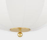 Lighting - Flush Mount Meshelle 1 Light Flush Mount // Aged Brass 