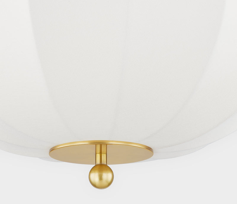 Lighting - Flush Mount Meshelle 1 Light Flush Mount // Aged Brass 