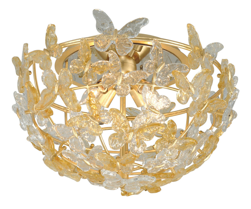 Lighting - Flush Mount Milan 4 Light Flush Mount // Gold Leaf 