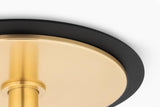 Lighting - Flush Mount Milo 1 Light Large Flush Mount // Aged Brass & Black 