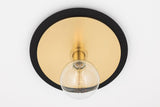 Lighting - Flush Mount Milo 1 Light Large Flush Mount // Aged Brass & Black 