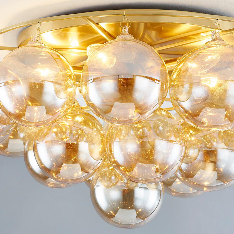 Lighting - Flush Mount Mimi 6 Light Flush // Aged Brass 