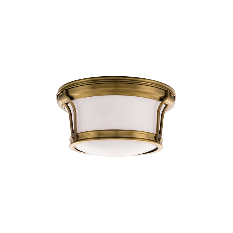 Lighting - Flush Mount Newport 2 Light Flush Mount // Aged Brass // Small 