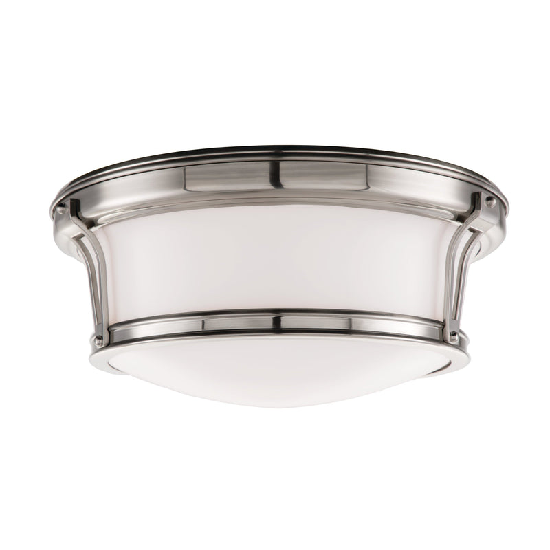 Lighting - Flush Mount Newport 2 Light Flush Mount // Satin Nickel // Large 