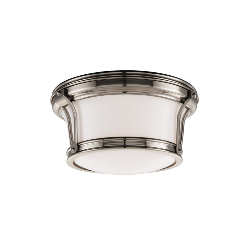 Lighting - Flush Mount Newport 2 Light Flush Mount // Satin Nickel // Small 