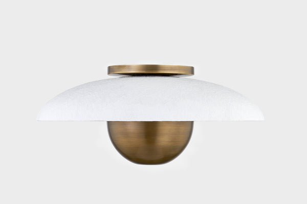 Lighting - Flush Mount Noah 1 Light Flush Mount // Patina Brass 