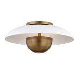 Lighting - Flush Mount Noah 1 Light Flush Mount // Patina Brass 