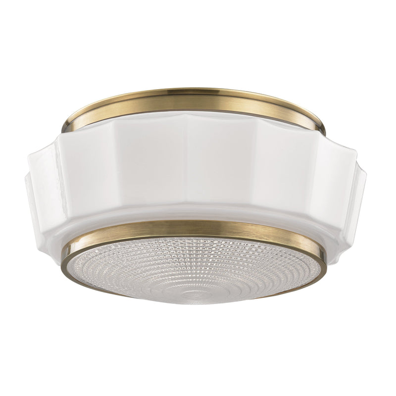 Lighting - Flush Mount Odessa 2 Light Flush Mount // Aged Brass 