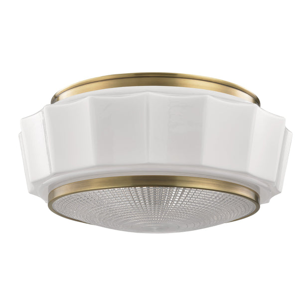 Lighting - Flush Mount Odessa 3 Light Flush Mount // Aged Brass 