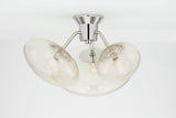 Lighting - Flush Mount Opera 3 Light Flush Mount // Polished Nickel 