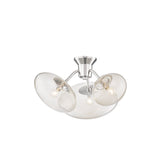 Lighting - Flush Mount Opera 3 Light Flush Mount // Polished Nickel 