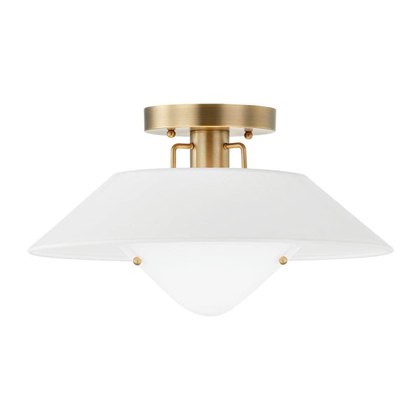 Lighting - Flush Mount Otto 1 Light Flush Mount // Patina Brass 