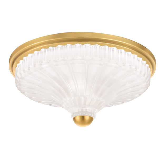 Lighting - Flush Mount Paris 2 Light Flush Mount // Aged Brass 