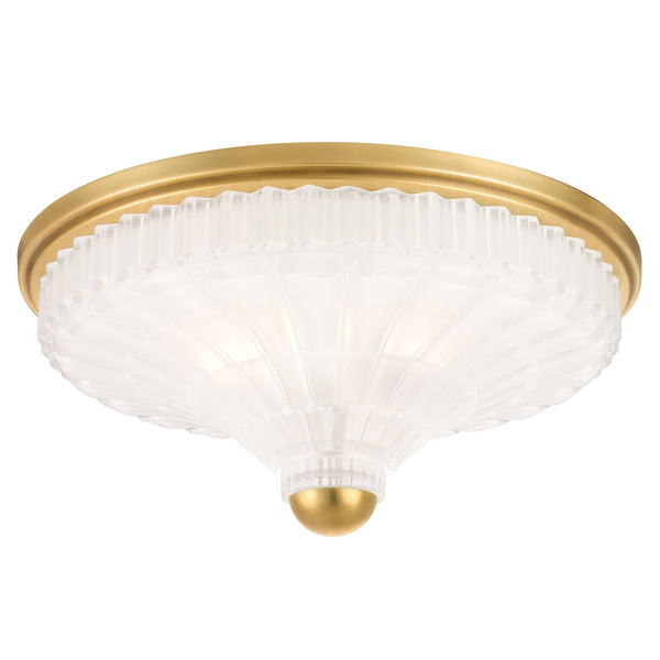 Lighting - Flush Mount Paris 3 Light Flush Mount // Aged Brass 