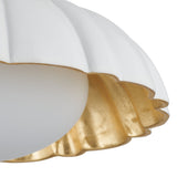 Lighting - Flush Mount Penelope 1 Light Flush Mount // Aged Brass 