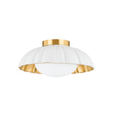 Lighting - Flush Mount Penelope 1 Light Flush Mount // Aged Brass 