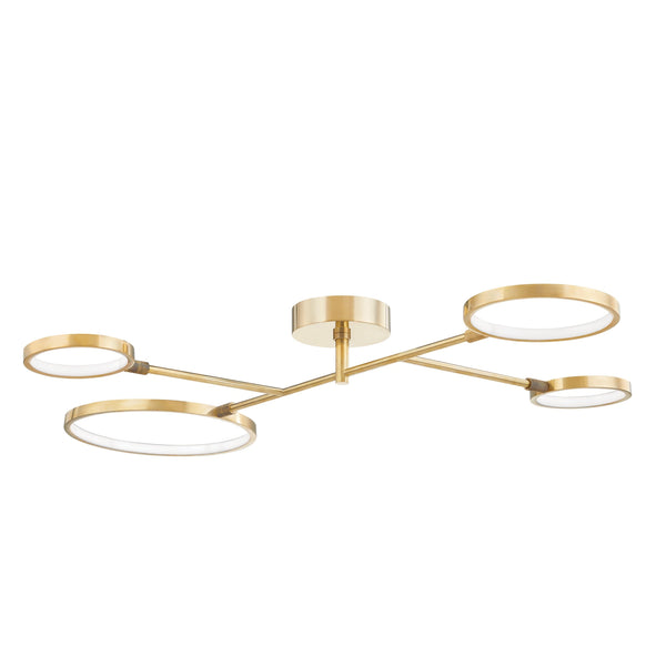 Lighting - Flush Mount Saturn 4 Light Led Flush Mount // Aged Brass 