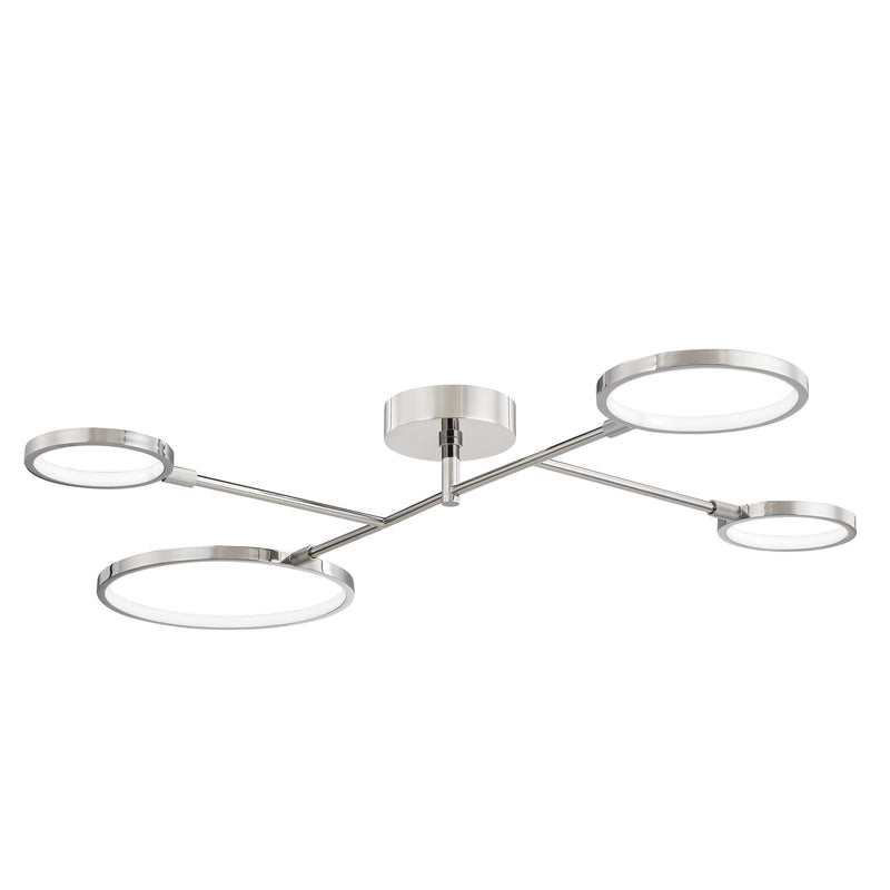 Lighting - Flush Mount Saturn 4 Light Led Flush Mount // Polished Nickel 